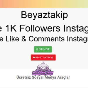 Beyaztakip com - Free Followers 1K Instagram ! Works !