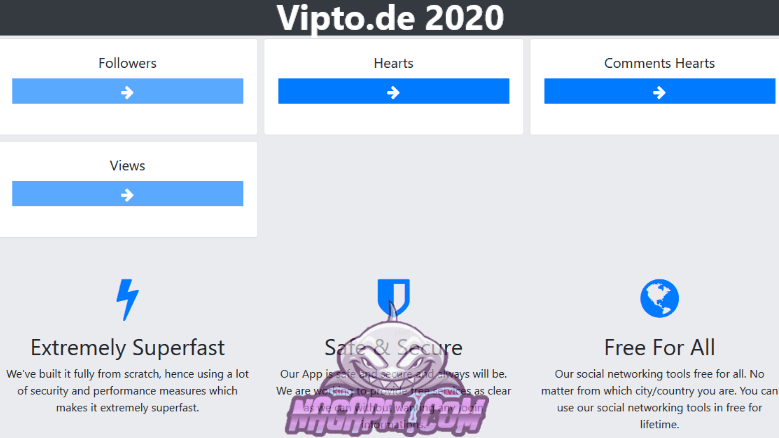 Vipto.de 2020 - Free Auto Followers, Like and Views TikTok
